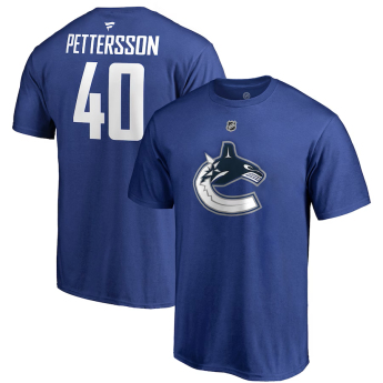 Vancouver Canucks tricou de bărbați Elias Pettersson #40 Authentic Stack Name & Number