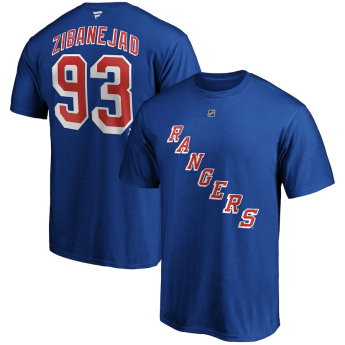 New York Rangers tricou de bărbați Mika Zibanejad #93 Name & Number blue