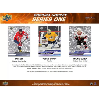NHL cutii Cărți de hochei NHL 2023-24 Upper Deck Series 1 Blaster Box