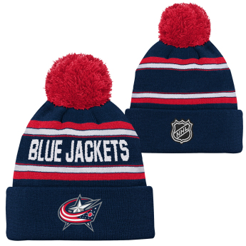 Columbus Blue Jackets căciula de iarnă pentru copii Jacquard Cuffed Knit With Pom