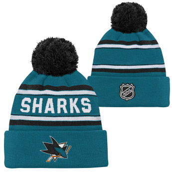 San Jose Sharks căciula de iarnă pentru copii Jacquard Cuffed Knit With Pom