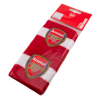 FC Arsenal manșete sport 2 pack red with white Wristbands