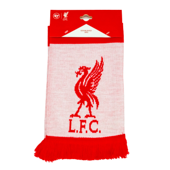 FC Liverpool eșarfă de iarnă Bar Scarf with red fringe