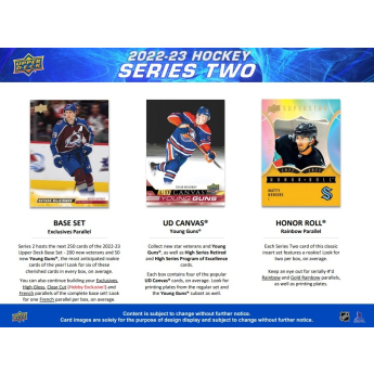 NHL cutii Cărți de hochei NHL 2022-23 Upper Deck Series 2 Hobby Box