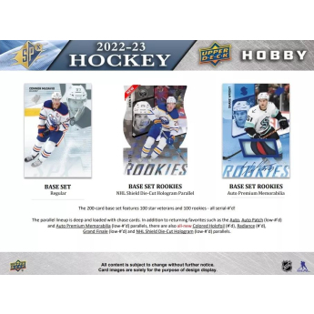 NHL cutii Cărți de hochei NHL 2022-23 Upper Deck SPx Hockey Hobby Box