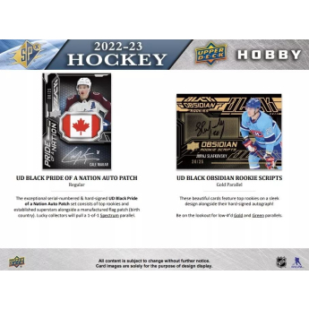 NHL cutii Cărți de hochei NHL 2022-23 Upper Deck SPx Hockey Hobby Box