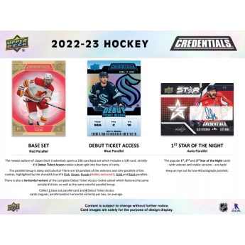 NHL cutii Cărți de hochei NHL 2022-23 Upper Deck Credentials Hobby Box