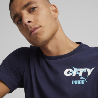 Manchester City tricou de bărbați FtblIcons navy