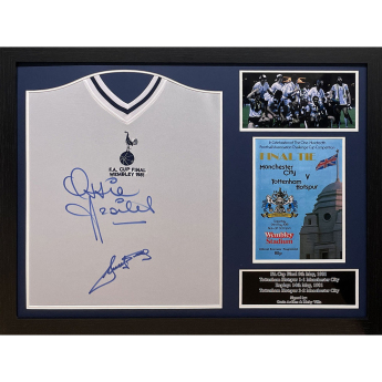 Legende tricou înrămat Tottenham Hotspur FC 1981 Ardiles & Villa Signed Shirts (Dual Framed)