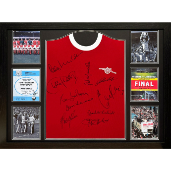 Legende tricou înrămat Arsenal FC 1971 Double Winners Signed Shirt (Framed) red