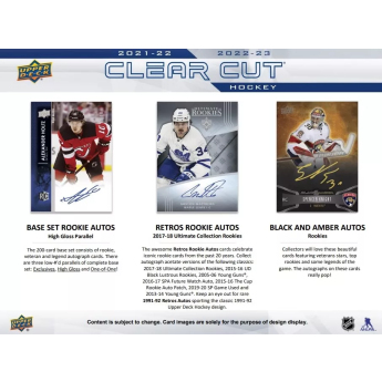 NHL cutii Cărți de hochei NHL 2022-23 Upper Deck Clear Cut Hobby Box