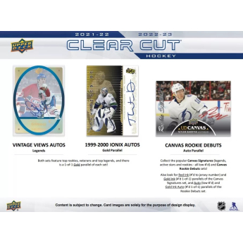 NHL cutii Cărți de hochei NHL 2022-23 Upper Deck Clear Cut Hobby Box