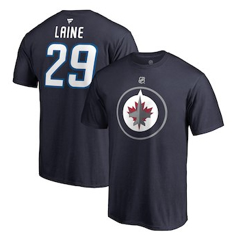 Winnipeg Jets tricou de bărbați black #29 Patrik Laine Stack Logo Name & Number
