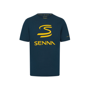 Ayrton Senna tricou de bărbați Logo blue 2024