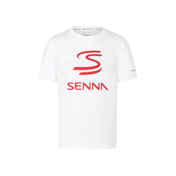 Ayrton Senna tricou de bărbați Logo White 2024