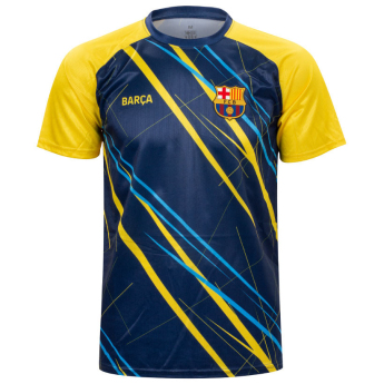 FC Barcelona tricou de fotbal pentru copii Lined yellow