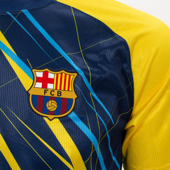 FC Barcelona tricou de fotbal pentru copii Lined yellow