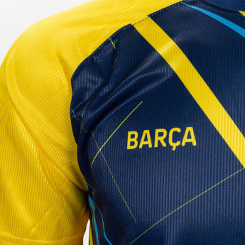 FC Barcelona tricou de fotbal pentru copii Lined yellow