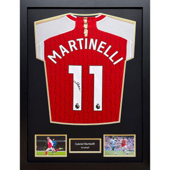 Legende tricou înrămat Arsenal FC 2023-2024 Martinelli Signed Shirt (Framed)