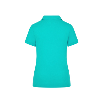 Mercedes AMG Petronas tricou polo de damă Small logo Ultra Teal F1 Team 2024