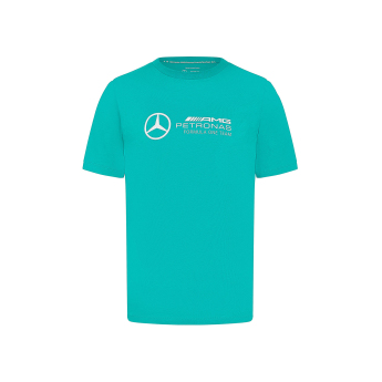 Mercedes AMG Petronas tricou de bărbați Large Logo Ultra Teal F1 Team 2024