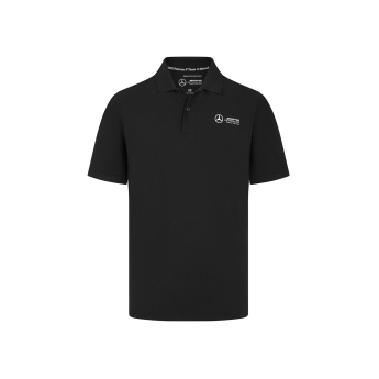 Mercedes AMG Petronas tricou polo Small logo black F1 Team 2024