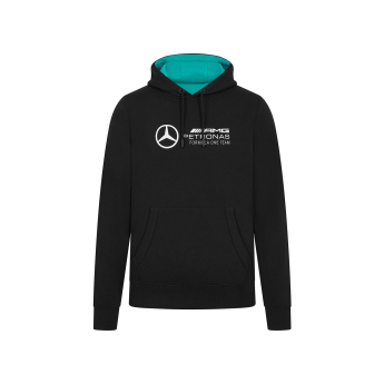 Mercedes AMG Petronas hanorac de bărbați cu glugă Logo black F1 Team 2024