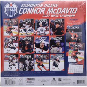 Edmonton Oilers calendar Connor McDavid #97 2023 Wall Calendar