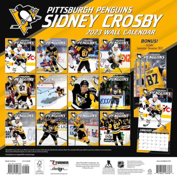 Pittsburgh Penguins calendar Sidney Crosby #87 2023 Wall Calendar