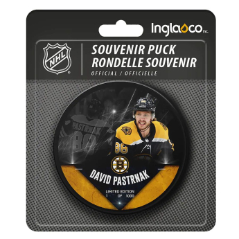 Boston Bruins puc David Pastrňák #88  Exclusive Player Hockey Puck - Limited Edition of 1000