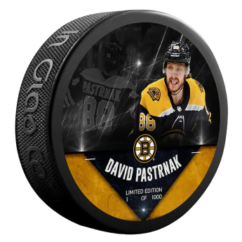 Boston Bruins puc David Pastrňák #88  Exclusive Player Hockey Puck - Limited Edition of 1000