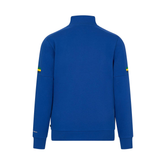 Ayrton Senna hanorac de bărbați Stripe 1/4 Zip blue 2024