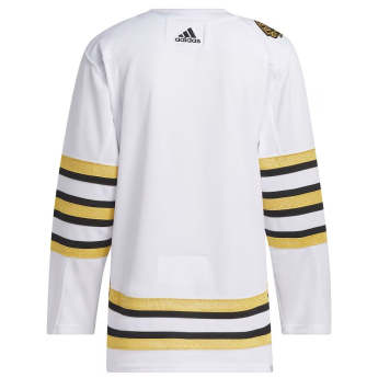 Boston Bruins tricou de hochei adidas White 100th Anniversary Primegreen Authentic Jersey