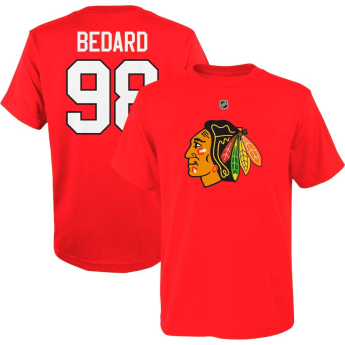 Chicago Blackhawks tricou de copii Connor Bedard #98 Player Name & Number Red
