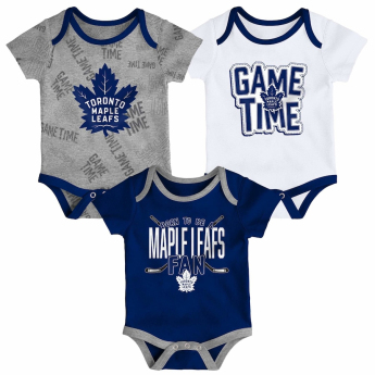 Toronto Maple Leafs body de bebeluși 3-pack Game Time S/S Creeper Set - Newborn