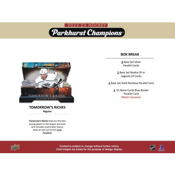 NHL cutii Cărți de hochei NHL 2022-23 Upper Deck Parkhurst Champions Blaster Box