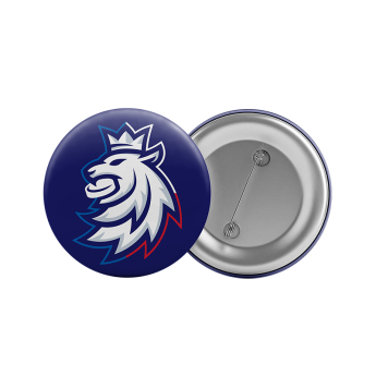 Echipa națională de hochei insignă cu ac Czech Republic logo lion blue