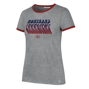 Montreal Canadiens tricou de dama Letter Ringer grey