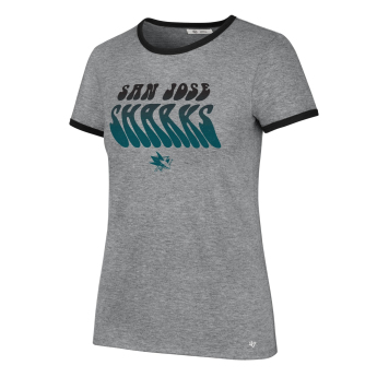 San Jose Sharks tricou de dama Letter Ringer grey