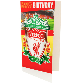 FC Liverpool felicitare cu abțibilduri, urare La mulți ani Personalised Birthday Card