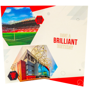 Manchester United felicitare cu abțibilduri, urare La mulți ani Personalised Birthday Card