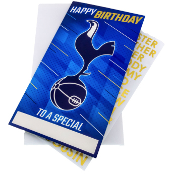 Tottenham Hotspur felicitare cu abțibilduri, urare La mulți ani Personalised Birthday Card