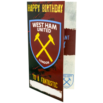 West Ham United urări pentru ziua de naștere Personalised Birthday Card