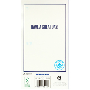 Manchester City urări pentru ziua de naștere Crest Birthday Card