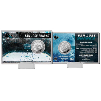 San Jose Sharks monede de colecție History Silver Coin Card Limited Edition od 5000
