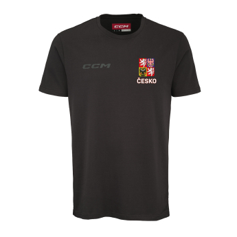 Echipa națională de hochei tricou de bărbați Czech Republic CCM Core logo Česko Black