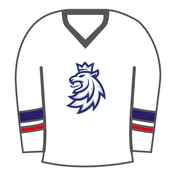 Echipa națională de hochei insignă Czech Republic White lion jersey
