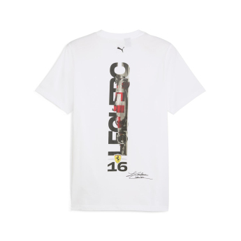 Ferrari tricou de bărbați Driver Leclerc 16 white F1 Team 2024