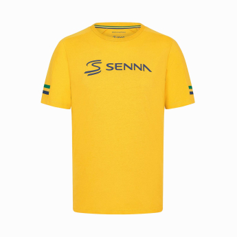 Ayrton Senna tricou de bărbați Stripe yellow 2024