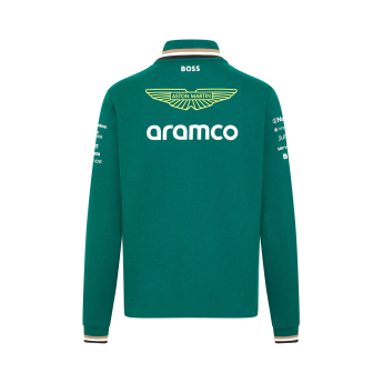 Aston Martin hanorac de bărbați 1/4 Zip green F1 Team 2024